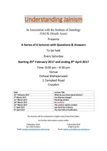 Understanding Jainism @ Oshwal Mahajanwadi | England | United Kingdom